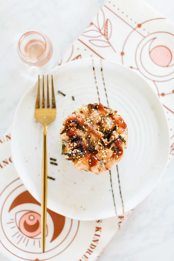 sushi shrimp stack, sushi, clean eating, nutrition, Sun and Salt Wellness