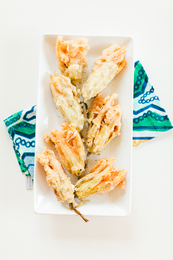 Anchovy and Mozzarella Stuffed Squash Blossoms, Italian Cooking, Nutrition, Food Blogger, Sun and Salt Wellness
