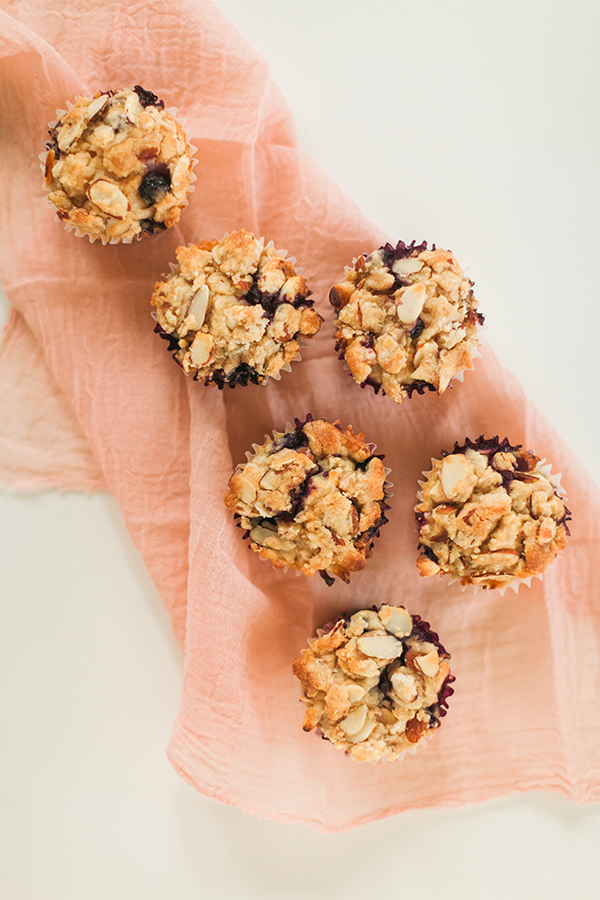 Blueberry Almond Muffins, Breakfast, Brunch, Baking at Home, Nutrition, Food Blogger, Sun and Salt Wellness