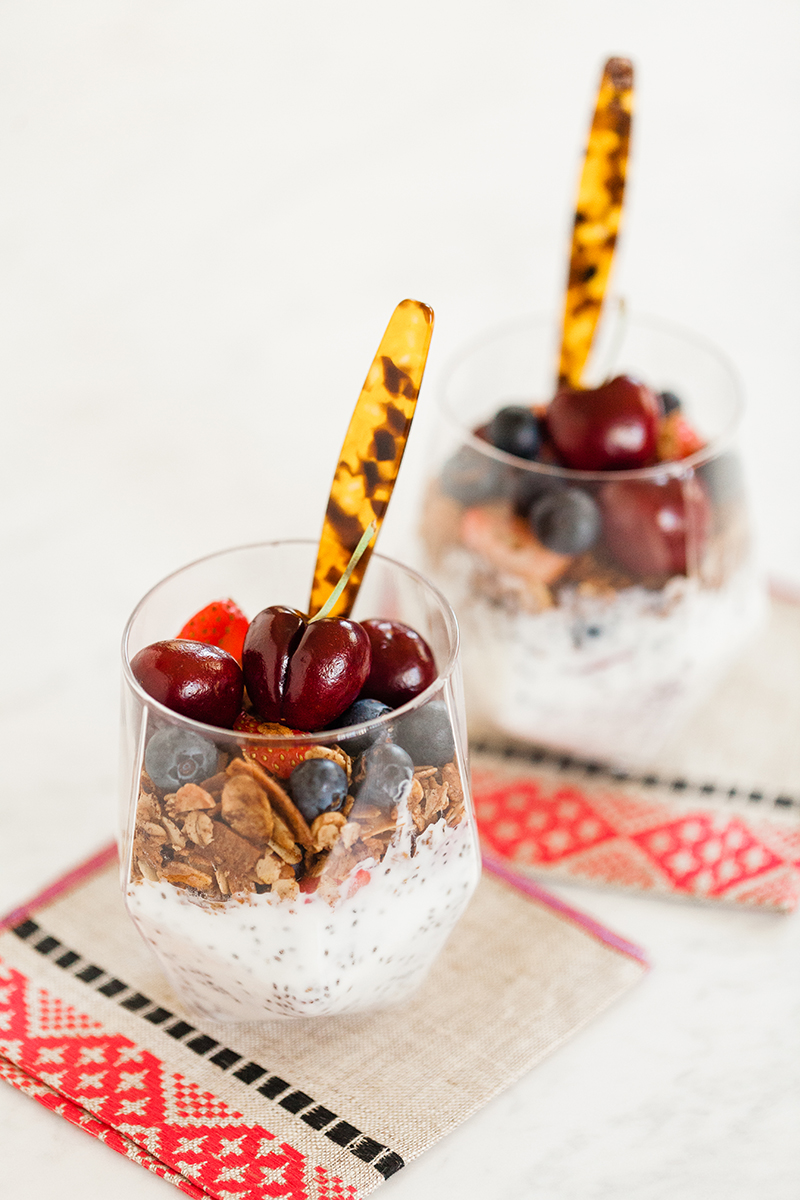 Cherry Pie Granola Parfait, Breakfast, Meal Prep, Clean Eating, Nutrition, Food Blogger, Sun and Salt Wellness