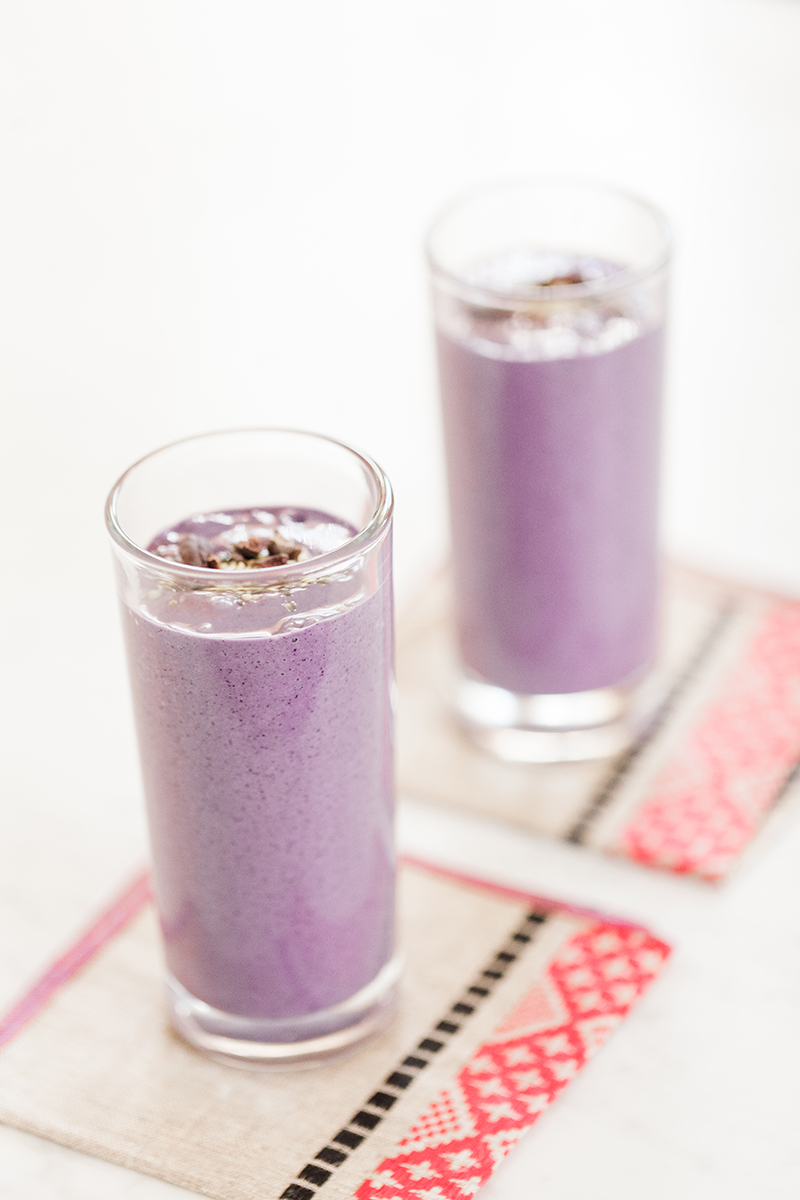 Purple Power Smoothie, Smoothies, breakfast, gut health, nutrition, Food blogger, sun and salt wellness