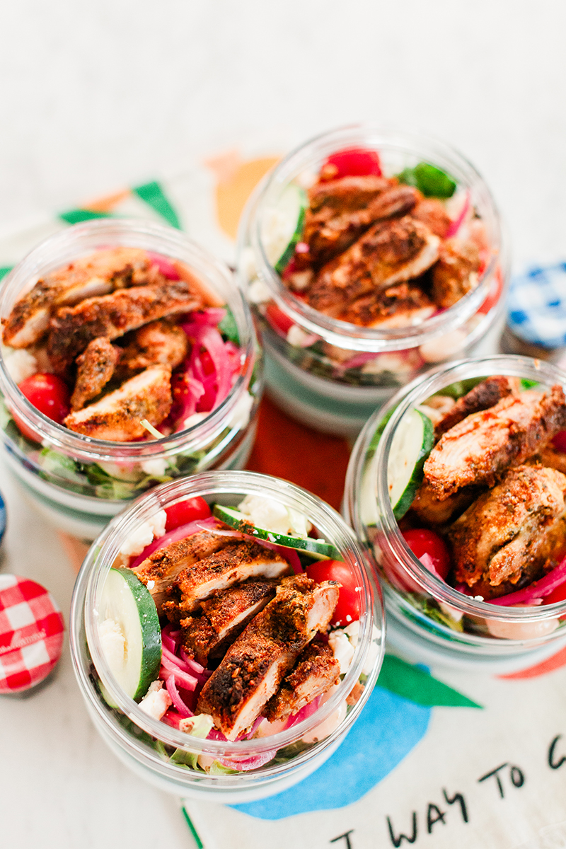 Mediterranean Salad, salad, meal prep, lunch prep, clean eating, food blogger, Sun and Salt Wellness