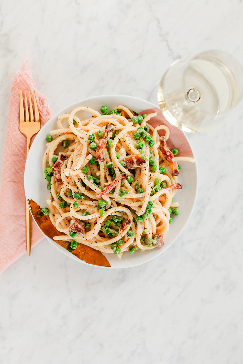 Bucatini all Carbonara, Pasta, guanciale, weeknight dinner, Italian Cooking, food blogger, Sun and Salt Wellness