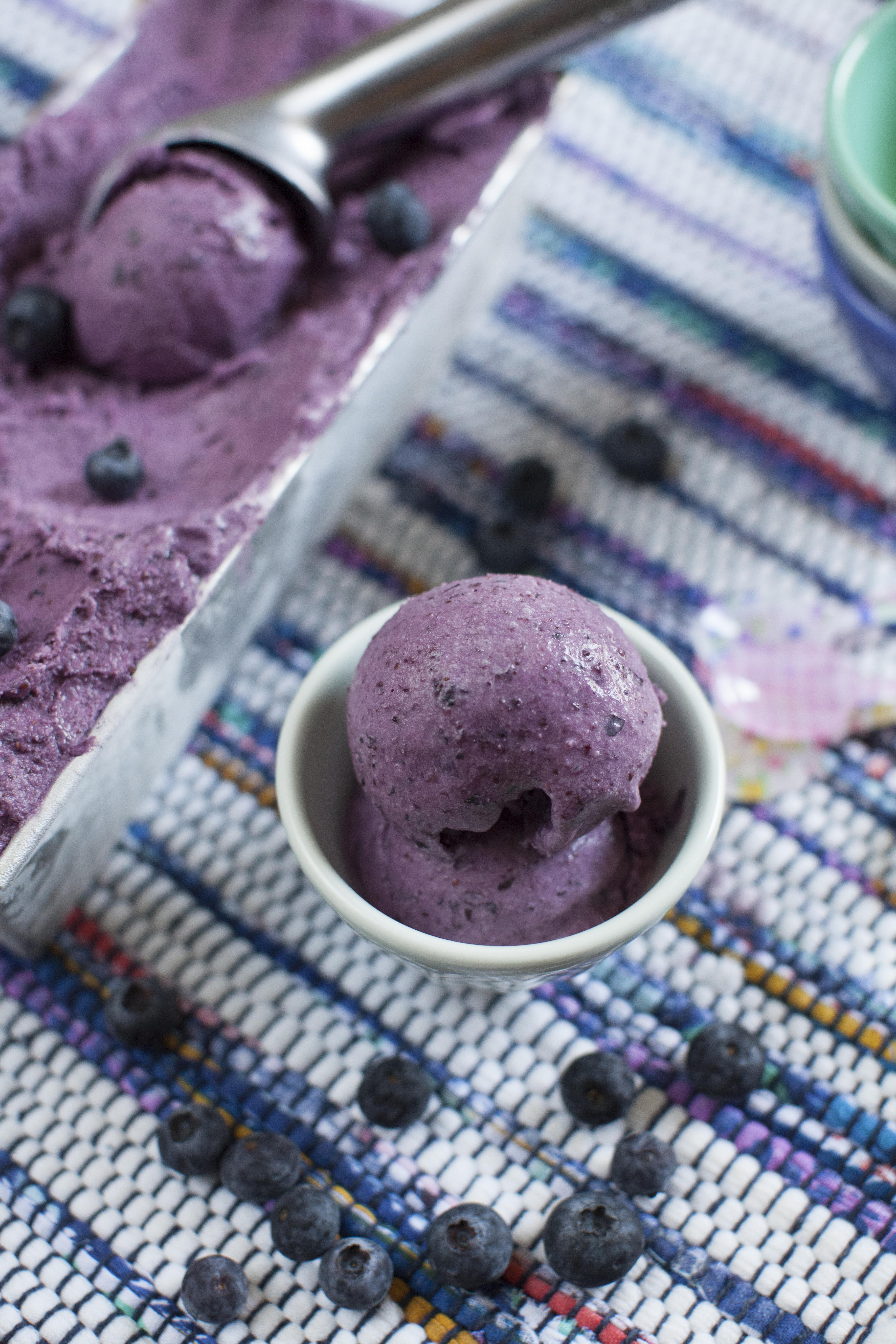 Blueberry Ice Cream, Dessert, Frozen Treat, Sweet Treat, Homemade Ice Cream, Food Blogger, Sun and Salt Wellness