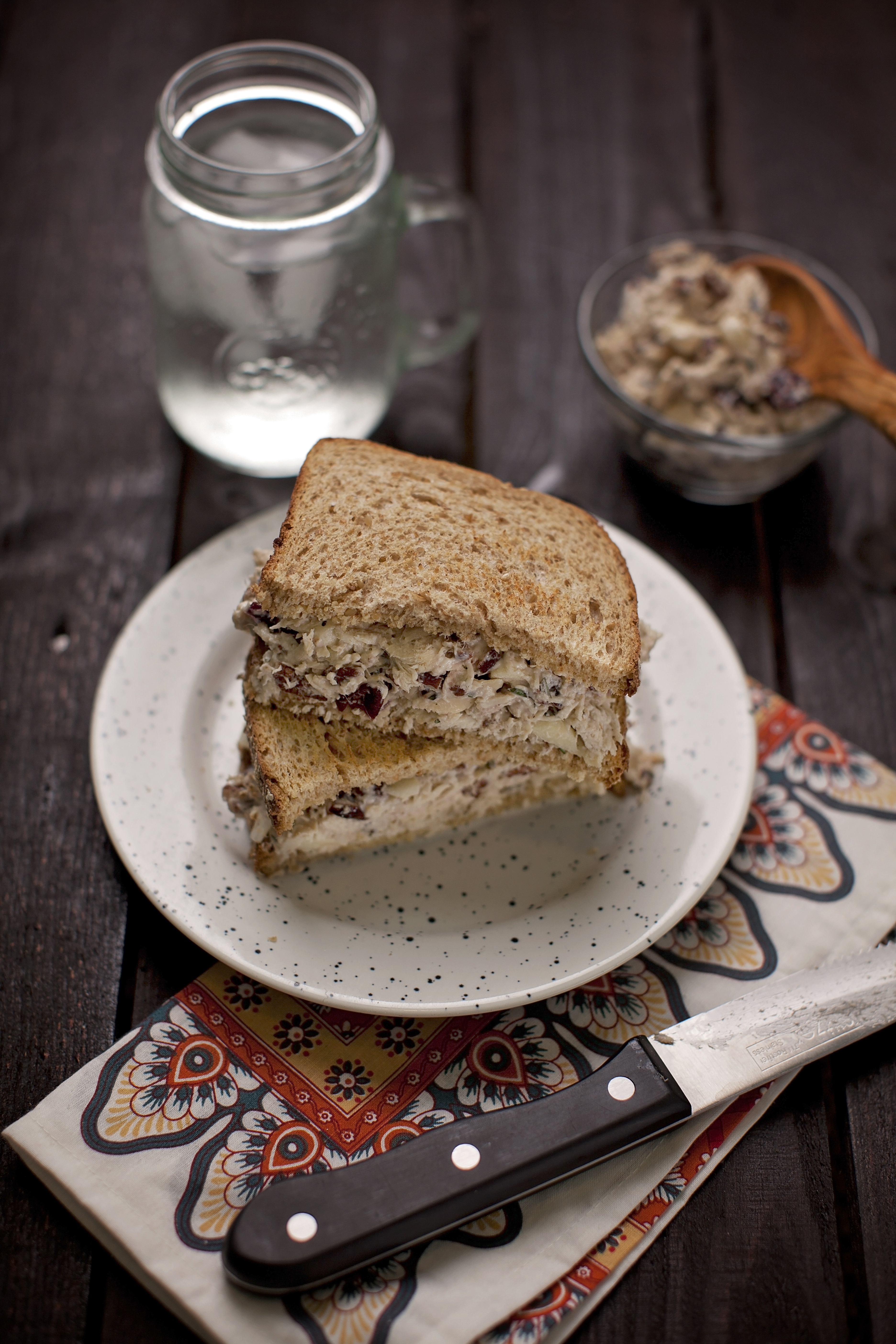 Cranberry Chicken Pecan Salad Sandwich, Sandwich, Clean Eating, Lunch Prep, Food Blogger, Sun and Salt Wellness