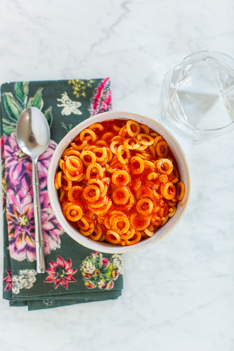 Grownup Spaghettios, Pasta, Comfort Food, Fall Food, Food Blogger, Sun and Salt Wellness