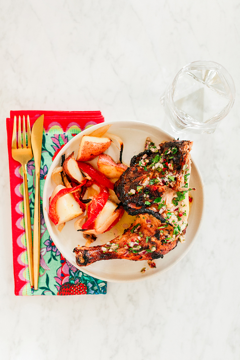 Grilled Rosemary Lemon Chicken and Roasted Potatoes, Summer Grilling, Cleaning Eating, Weeknight Dinner, Foos Blogger, Sun and Salt Wellness
