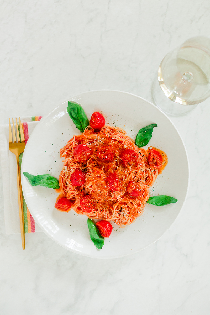 Date Night Angel Hair Pasta, Pasta, Comfort Food, Fine Dining at Home, Food Blogger, Sun and Salt Wellness