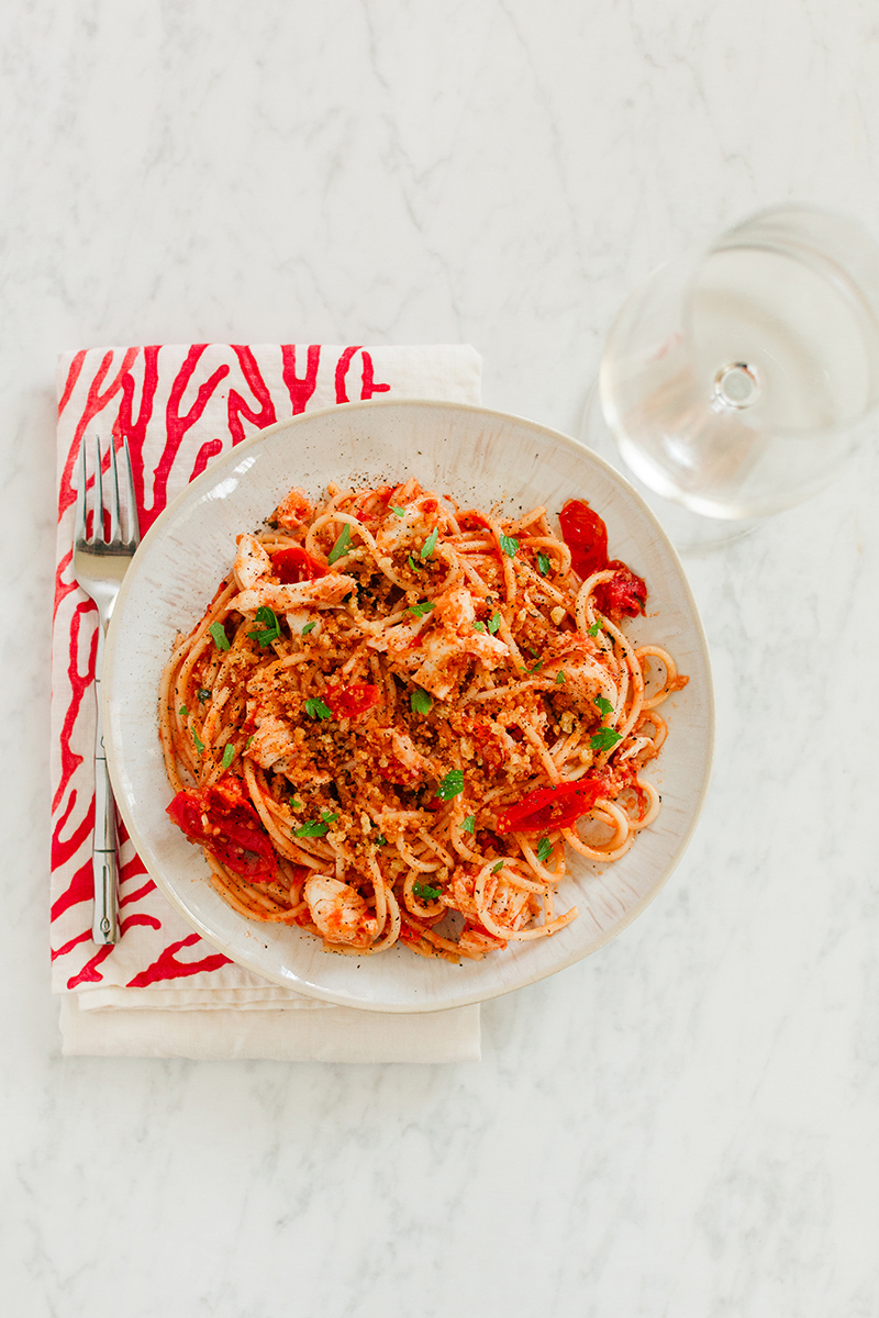 Lobster Spaghetti with Chili Breadcrumbs, Comfort Food, Wishbone Kitchen, Summer Food, Seafood Dinner, Food Blogger, Sun and Salt Wellness