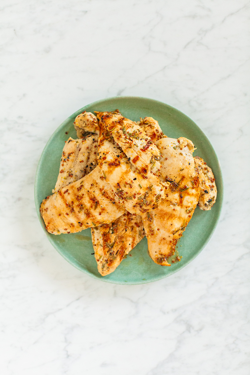 Rosemary Dijon Chicken, Weekday Dinner, Summer Grilling, Food Blogger, Sun and Salt Wellness