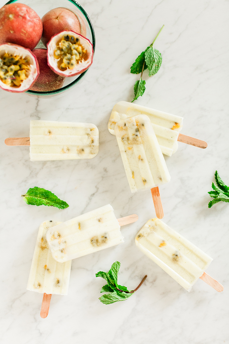 Passion Fruit Popsicles, Passion fruit, seasonal fruit, dessert, frozen treat, summer, food blogger, Sun and Salt Wellness